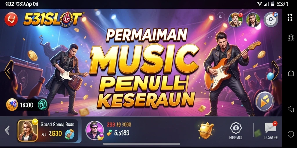 Tampilan gameplay seru dari 531SLOT dengan berbagai lagu.