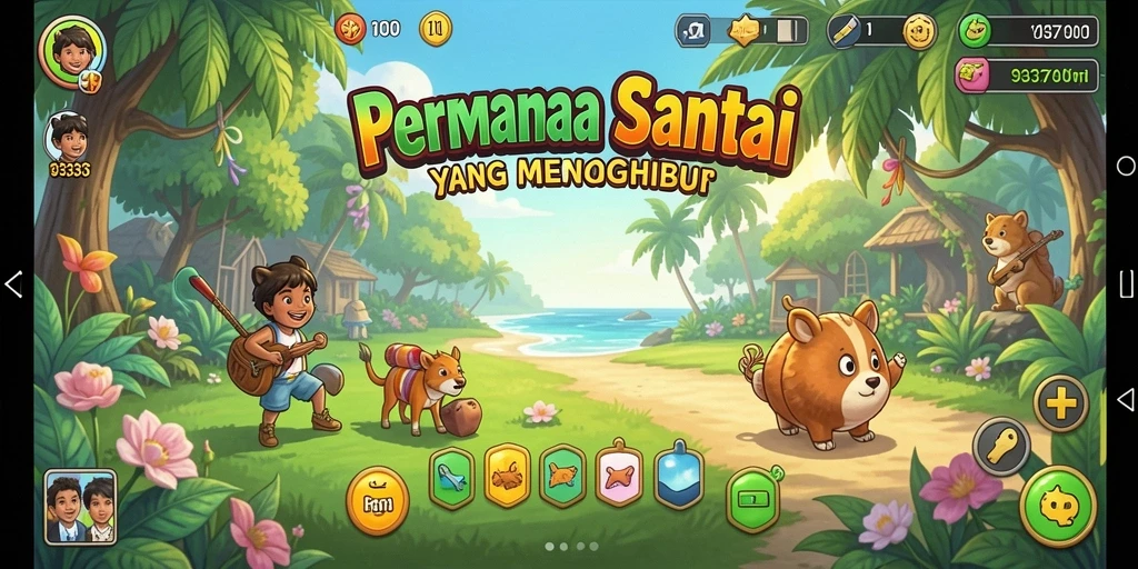 Tangkapan layar gameplay <strong>93337</strong> yang cerah dan menyenangkan.