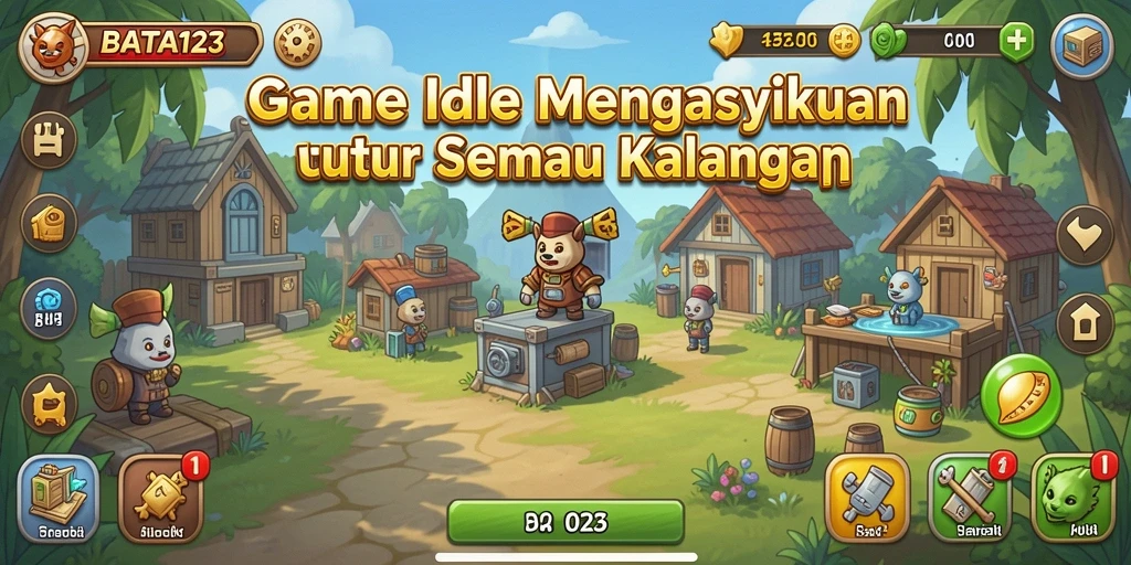 Tampilan gameplay menarik di BATA123, menunjukkan karakter yang sedang mengumpulkan sumber daya.