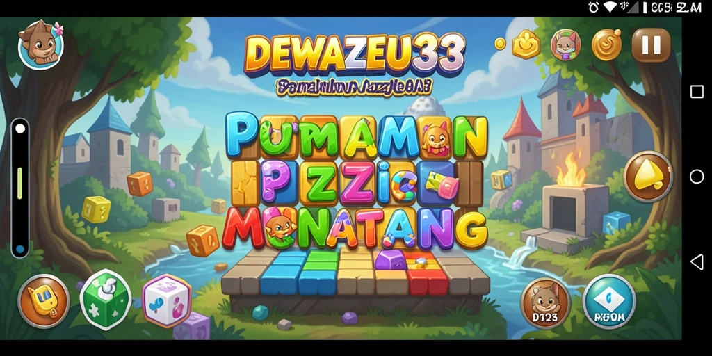 Tampilan gameplay seru dalam DEWAZEUS33, nikmati tantangan Puzzle.