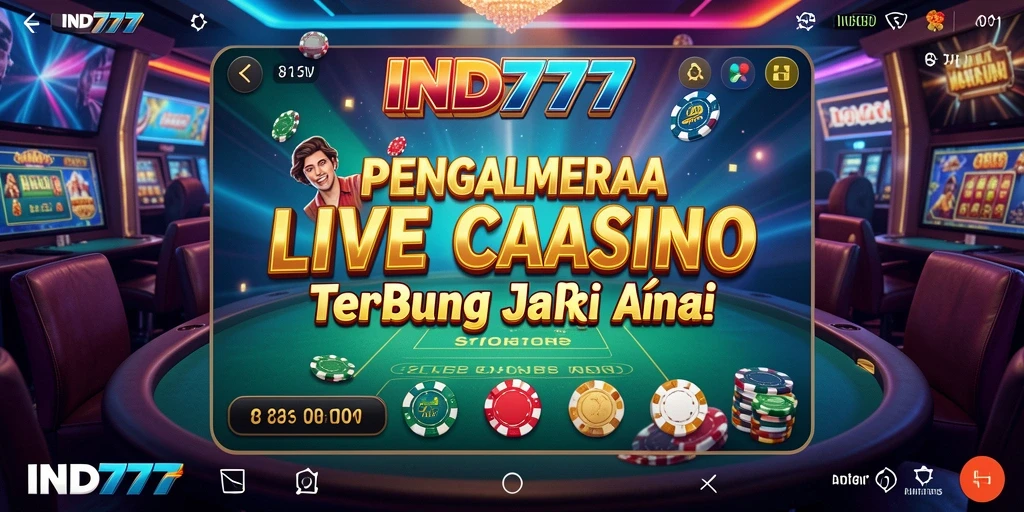 Tampilan gameplay Live Casino yang mendebarkan di IND777.