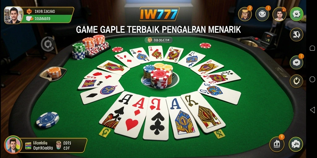 Tampilan gameplay seru dalam permainan Gaple IW777.