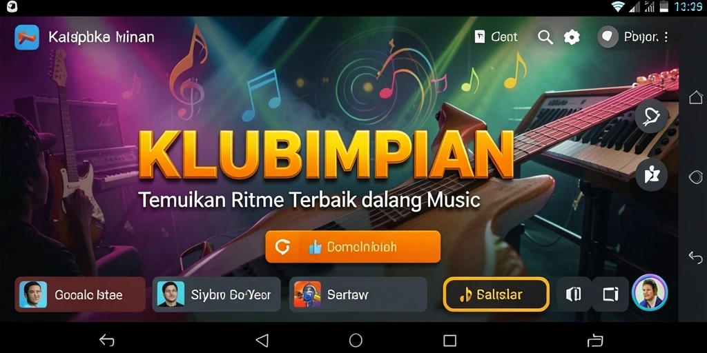 Tampilan gameplay KLUBIMPIAN yang interaktif dan penuh warna.