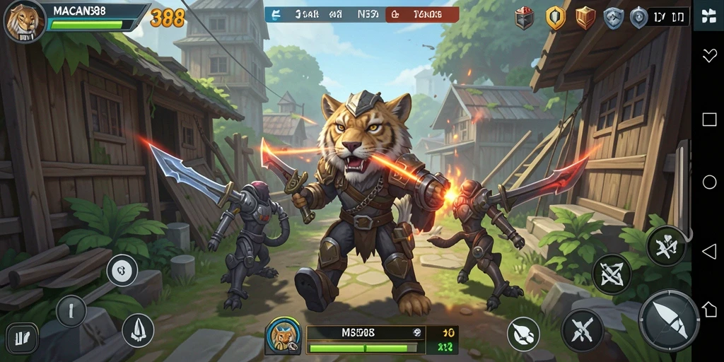 Screenshot gameplay MACAN388 menampilkan aksi pertempuran strategi yang mendebarkan.